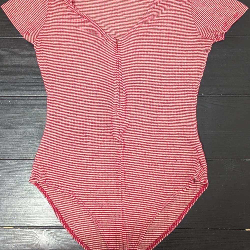 Striped Red Kids One Piece